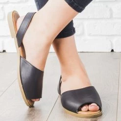 Bamboo Shoes Essential Peep Toe Sling-Back Sandals Newest Arrivals