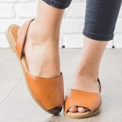 Bamboo Shoes Essential Peep Toe Sling-Back Sandals Newest Arrivals