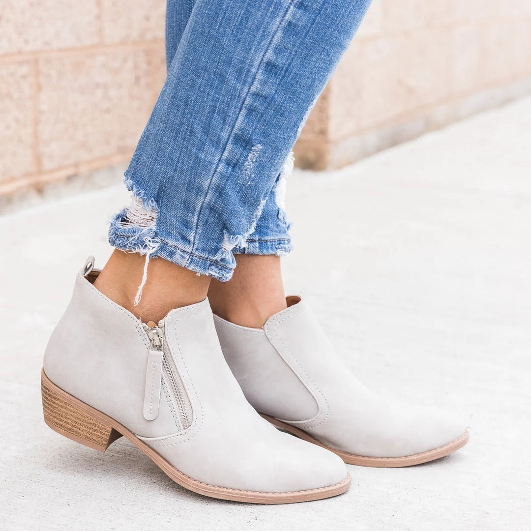 Qupid Shoes Newest Arrivals Essential Side Zip Bootie 1 Qupid Shoes Newest Arrivals Essential Side Zip Bootie