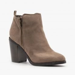 Bamboo Shoes Newest Arrivals Everyday Block Heel Booties FINAL SALE
