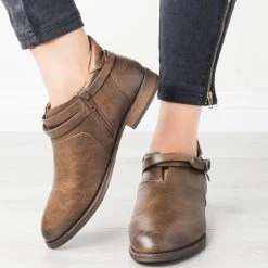 Mata Newest Arrivals Everyday Buckle Strap Booties