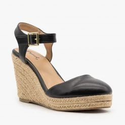 Qupid Shoes Newest Arrivals Everyday Closed-Toe Espadrille Wedges
