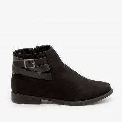 Bamboo Shoes Everyday Criss Cross Buckle Booties FINAL SALE Newest Arrivals