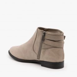 Bamboo Shoes Everyday Criss Cross Buckle Booties FINAL SALE Newest Arrivals