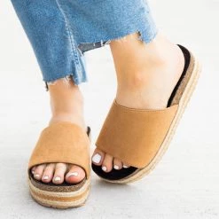 Qupid Shoes Everyday Espadrille Cork Slides Newest Arrivals
