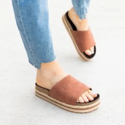 Qupid Shoes Everyday Espadrille Cork Slides Newest Arrivals
