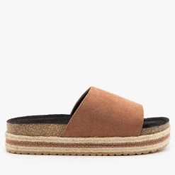 Qupid Shoes Everyday Espadrille Cork Slides Newest Arrivals