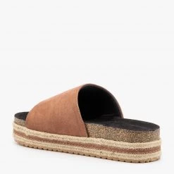 Qupid Shoes Everyday Espadrille Cork Slides Newest Arrivals