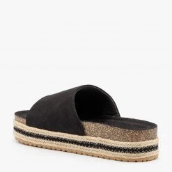 Qupid Shoes Everyday Espadrille Cork Slides Newest Arrivals