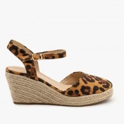 Top Moda Everyday Leopard Espadrille Wedges Newest Arrivals