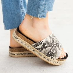 Qupid Shoes Everyday Snake Espadrille Cork Slides Newest Arrivals 7 Qupid Shoes Everyday Snake Espadrille Cork Slides Newest Arrivals