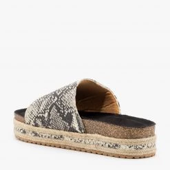 Qupid Shoes Everyday Snake Espadrille Cork Slides Newest Arrivals 6 Qupid Shoes Everyday Snake Espadrille Cork Slides Newest Arrivals
