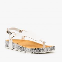 Anna Shoes Everyday Snake Print Sandals