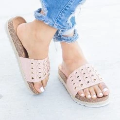 Nature Breeze Eyelet Platform Summer Slides