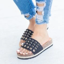 Nature Breeze Eyelet Platform Summer Slides