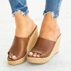 Refresh Newest Arrivals Fashionable Espadrille Mule Wedges