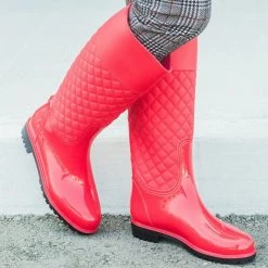 Soho Girls Fashionable Quilted Rain Boots Newest Arrivals
