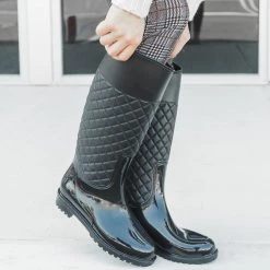 Soho Girls Fashionable Quilted Rain Boots Newest Arrivals