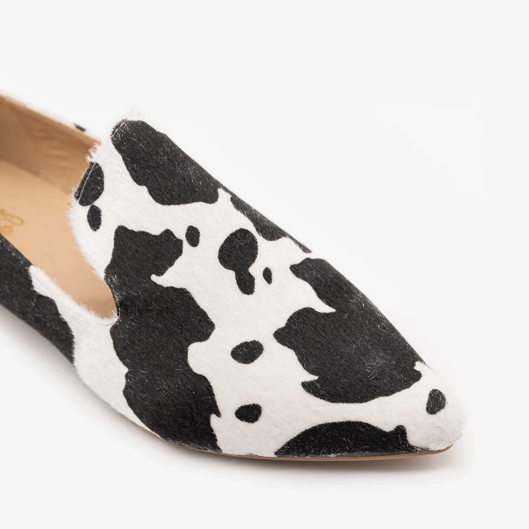 Mata Newest Arrivals Faux Cowhide Loafers 3 Mata Newest Arrivals Faux Cowhide Loafers
