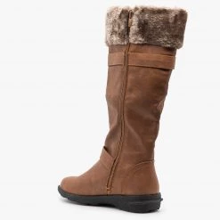 Forever Newest Arrivals Faux Fur Cuffed Riding Boots