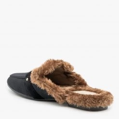 Refresh Faux Fur Trimmed Mules Newest Arrivals