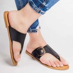 Bamboo Shoes Newest Arrivals Faux Leather Large Buckle Thongs 9 Bamboo Shoes Newest Arrivals Faux Leather Large Buckle Thongs