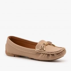 Forever Faux Leather Moccasin Style Flats