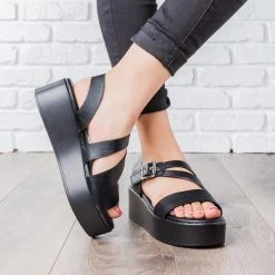 Bamboo Shoes Faux Leather Platform Sandals 9 Bamboo Shoes Faux Leather Platform Sandals