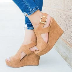 Delicious Shoes Faux Leather Side Cut Wedges Newest Arrivals 9 Delicious Shoes Faux Leather Side Cut Wedges Newest Arrivals