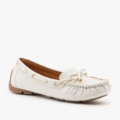 Forever Faux Leather Side Stitched Moccasin Flats Newest Arrivals