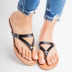 Soho Girls Faux Leather Triangle Flip Flops 21 Soho Girls Faux Leather Triangle Flip Flops