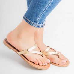 Soho Girls Faux Leather Triangle Flip Flops 25 Soho Girls Faux Leather Triangle Flip Flops