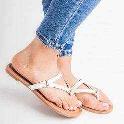 Soho Girls Faux Leather Triangle Flip Flops 29 Soho Girls Faux Leather Triangle Flip Flops