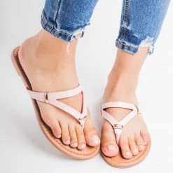 Soho Girls Faux Leather Triangle Flip Flops 22 Soho Girls Faux Leather Triangle Flip Flops