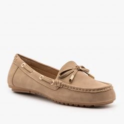 Top Moda Newest Arrivals Faux Nubuck Side Stitched Moccasin Flats FINAL SALE
