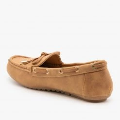 Top Moda Newest Arrivals Faux Nubuck Side Stitched Moccasin Flats FINAL SALE