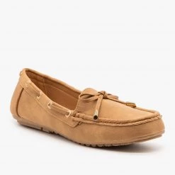 Top Moda Newest Arrivals Faux Nubuck Side Stitched Moccasin Flats FINAL SALE