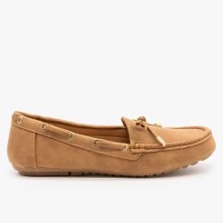 Top Moda Newest Arrivals Faux Nubuck Side Stitched Moccasin Flats FINAL SALE