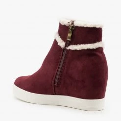 CCOCCI Faux Sherpa Accent Wedge Fashion Sneakers Newest Arrivals