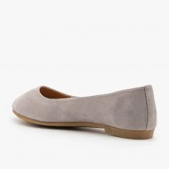 Bella Marie Faux Suede Ballet Flats