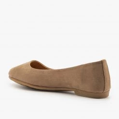Bella Marie Faux Suede Ballet Flats