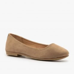 Bella Marie Faux Suede Ballet Flats