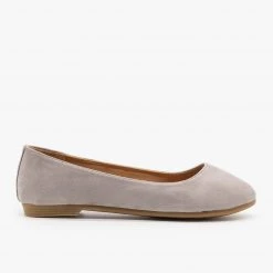 Bella Marie Faux Suede Ballet Flats