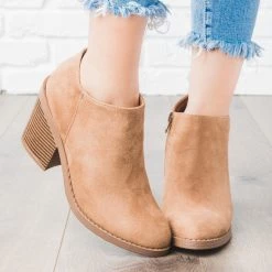 Soda Shoes Newest Arrivals Faux Suede Chunky Heel Fashion Booties