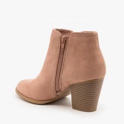 City Classified Shoes Newest Arrivals Faux Suede Closed Toe Ankle Booties FINAL SALE