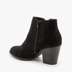 City Classified Shoes Newest Arrivals Faux Suede Closed Toe Ankle Booties FINAL SALE