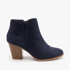 City Classified Shoes Newest Arrivals Faux Suede Closed Toe Ankle Booties FINAL SALE
