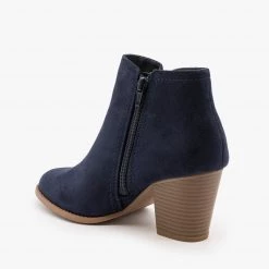 City Classified Shoes Newest Arrivals Faux Suede Closed Toe Ankle Booties FINAL SALE
