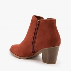 City Classified Shoes Newest Arrivals Faux Suede Closed Toe Ankle Booties FINAL SALE