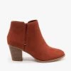 City Classified Shoes Newest Arrivals Faux Suede Closed Toe Ankle Booties FINAL SALE